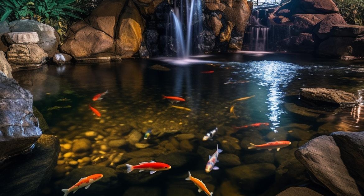 How often should you change the water in a koi pond?